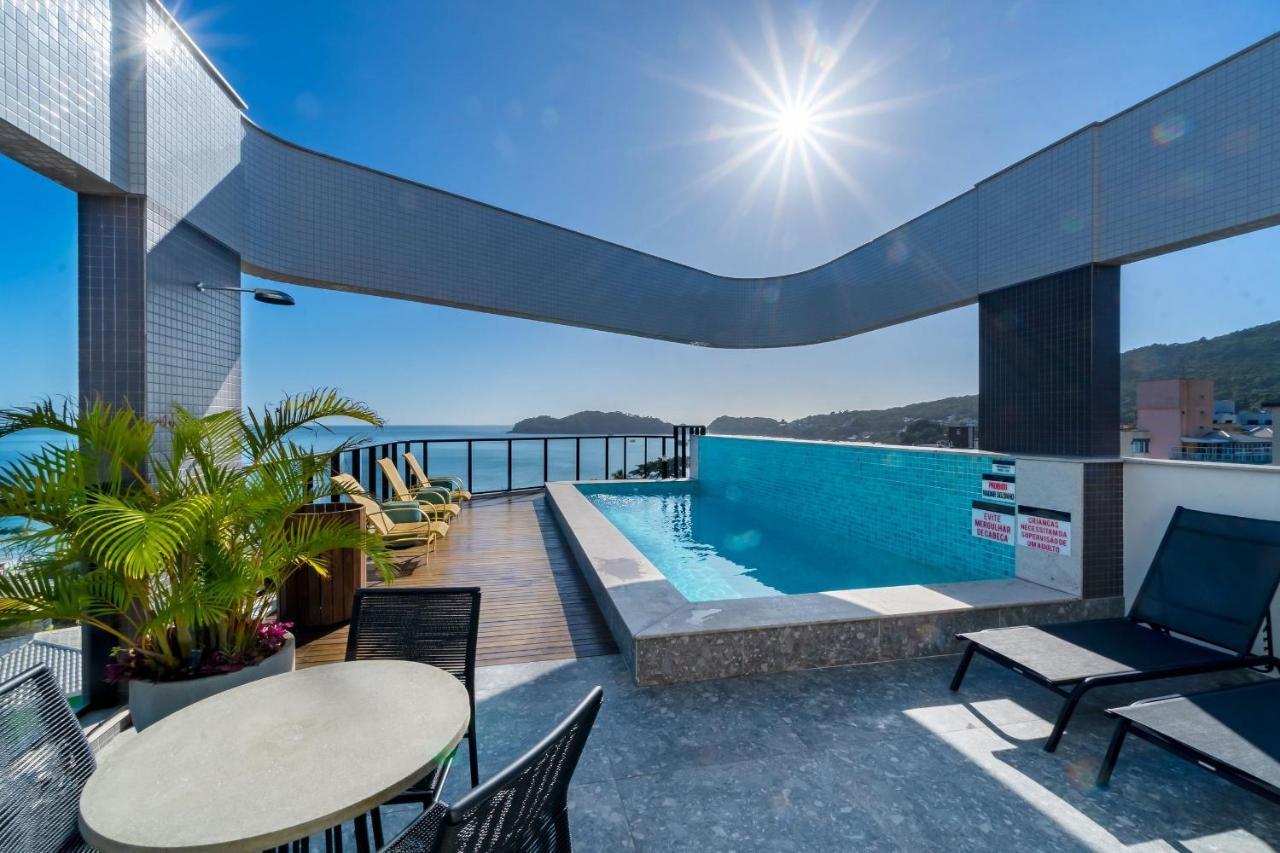 Confortavel Loft Com Vista Para O Mar - Condominio Com Piscina Bombinhas Esterno foto