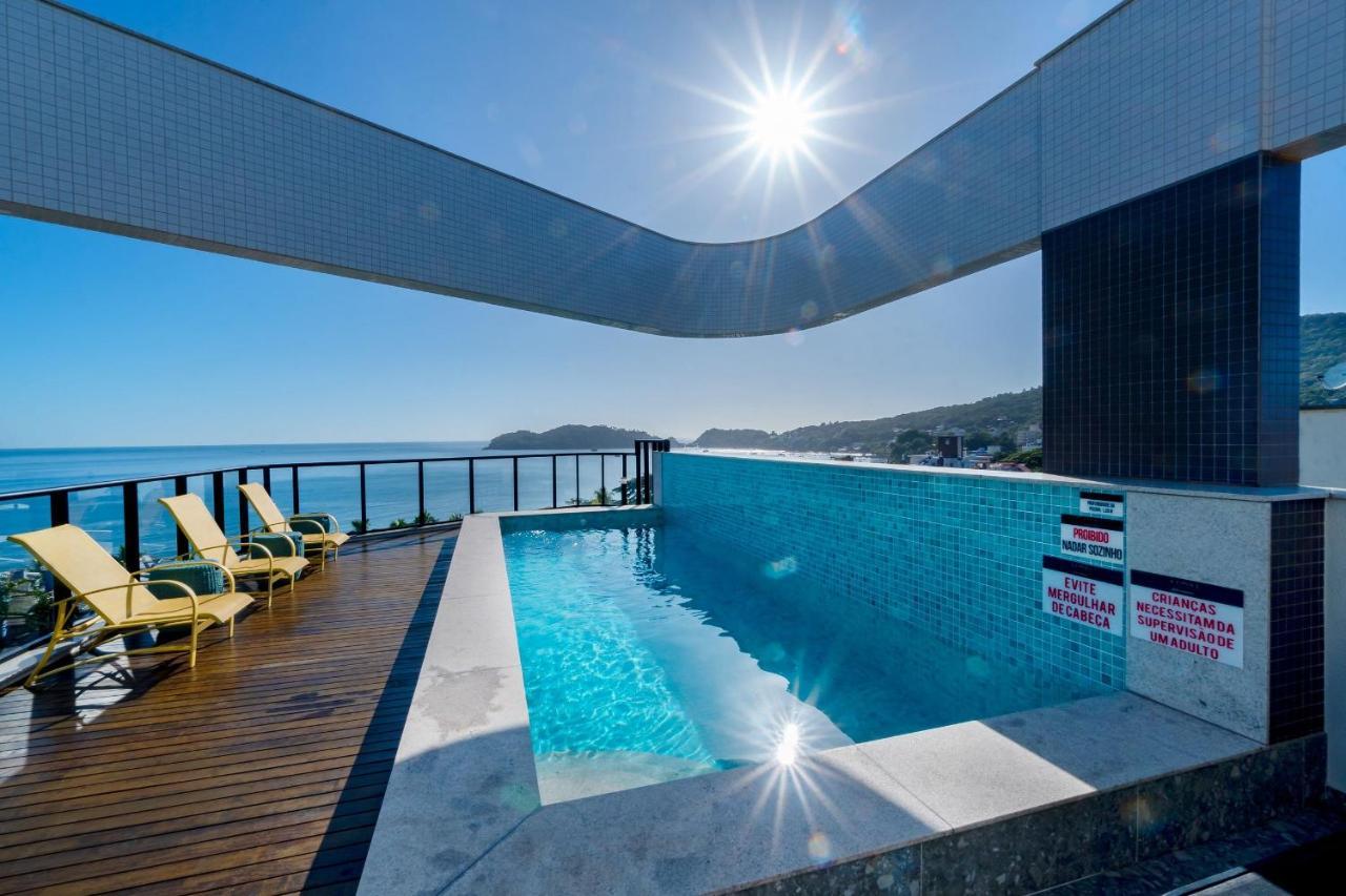 Confortavel Loft Com Vista Para O Mar - Condominio Com Piscina Bombinhas Esterno foto