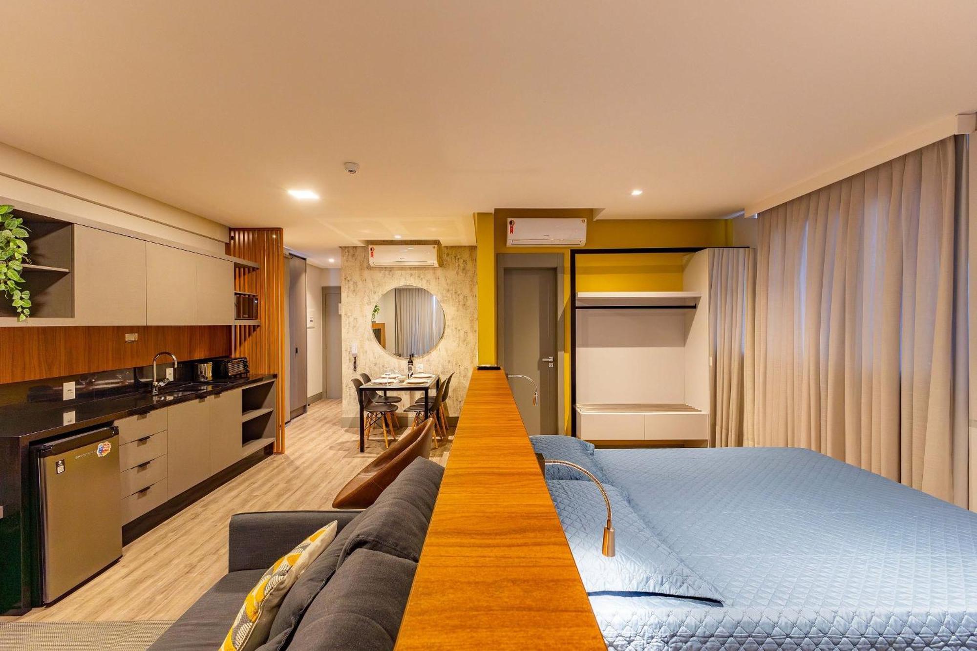 Confortavel Loft Com Vista Para O Mar - Condominio Com Piscina Bombinhas Esterno foto