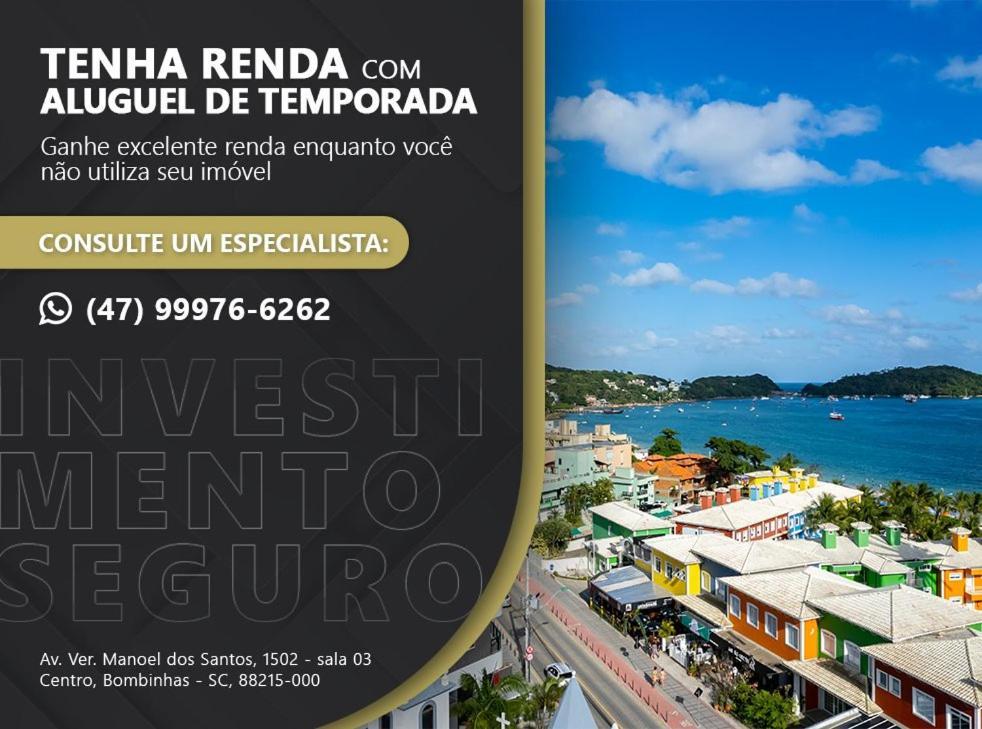 Confortavel Loft Com Vista Para O Mar - Condominio Com Piscina Bombinhas Esterno foto